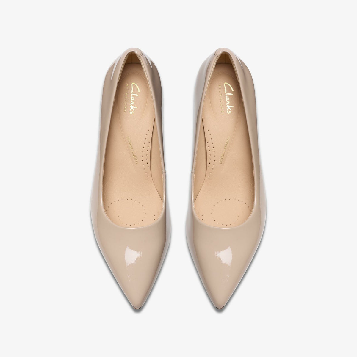 Clarks Women Zarey Court Sand Patent