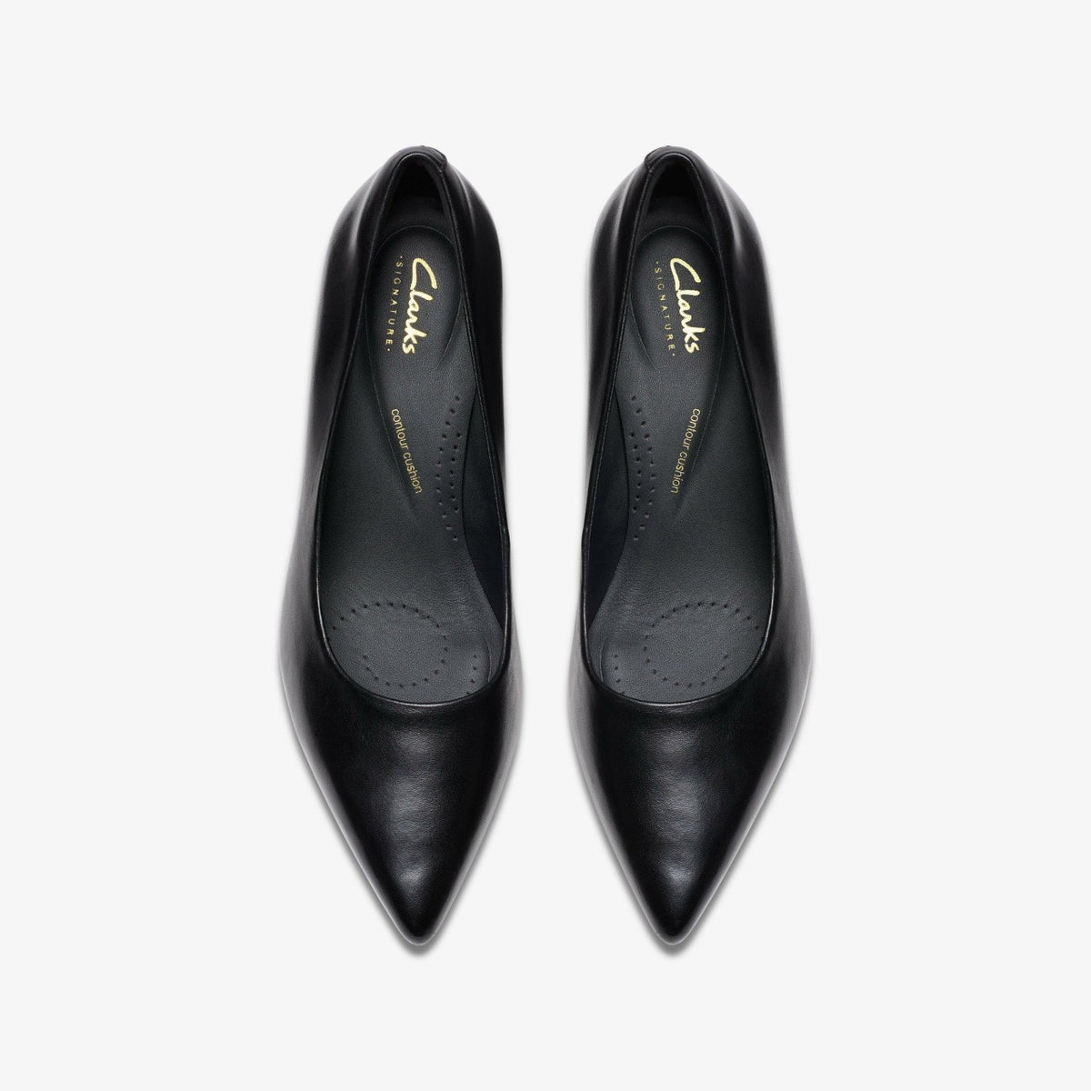 Clarks Women Zarey Court Black Leather