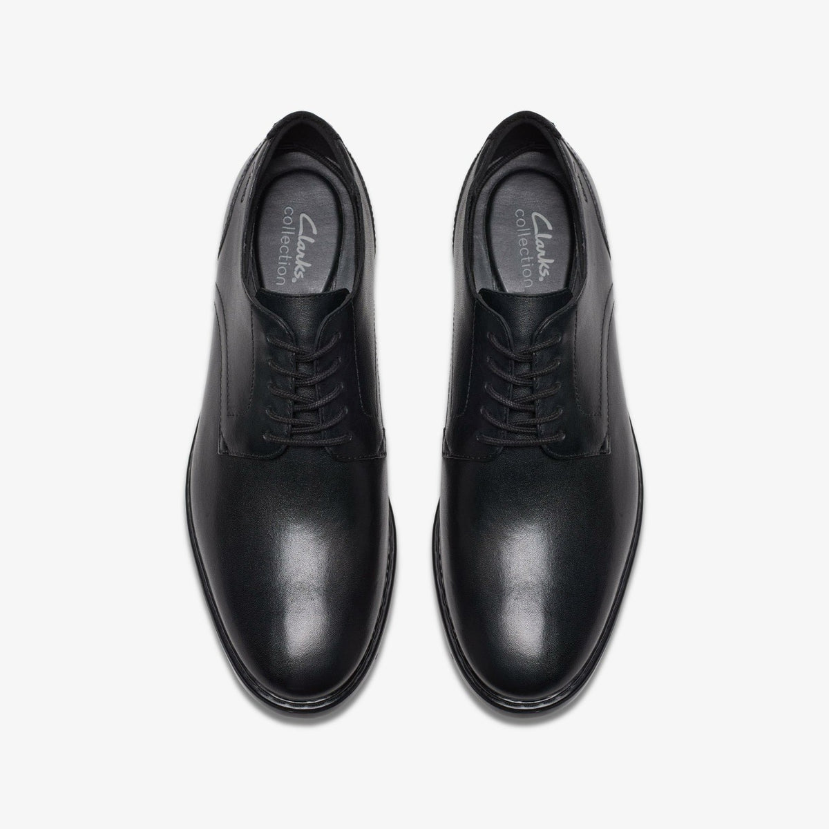Clarks Men Banbury Derby Black Leather