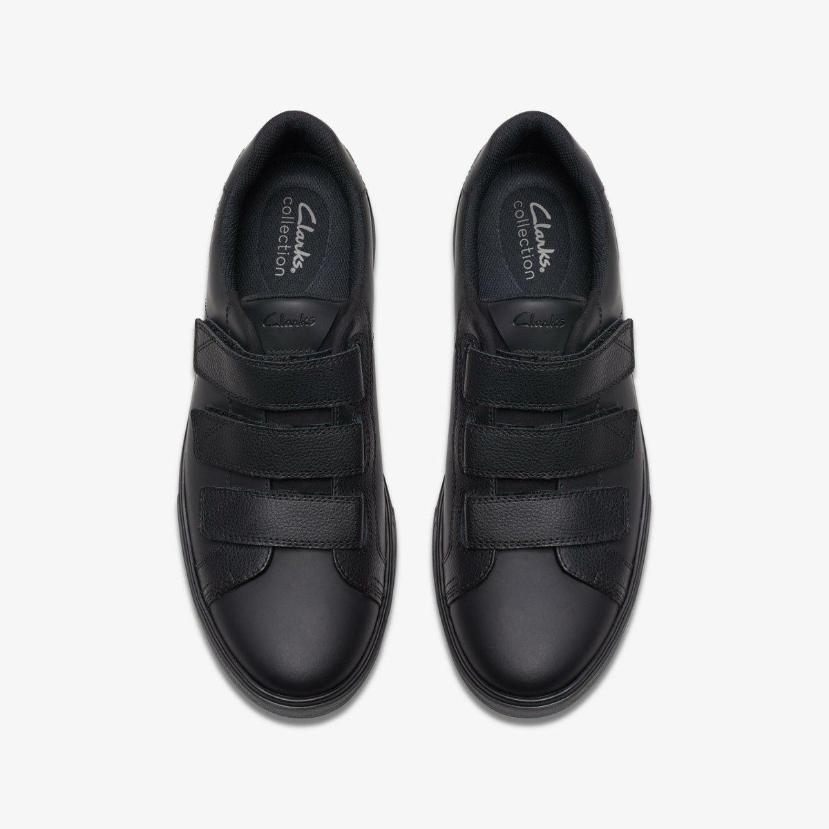 Clarks Men Romsey Strap Black Leather