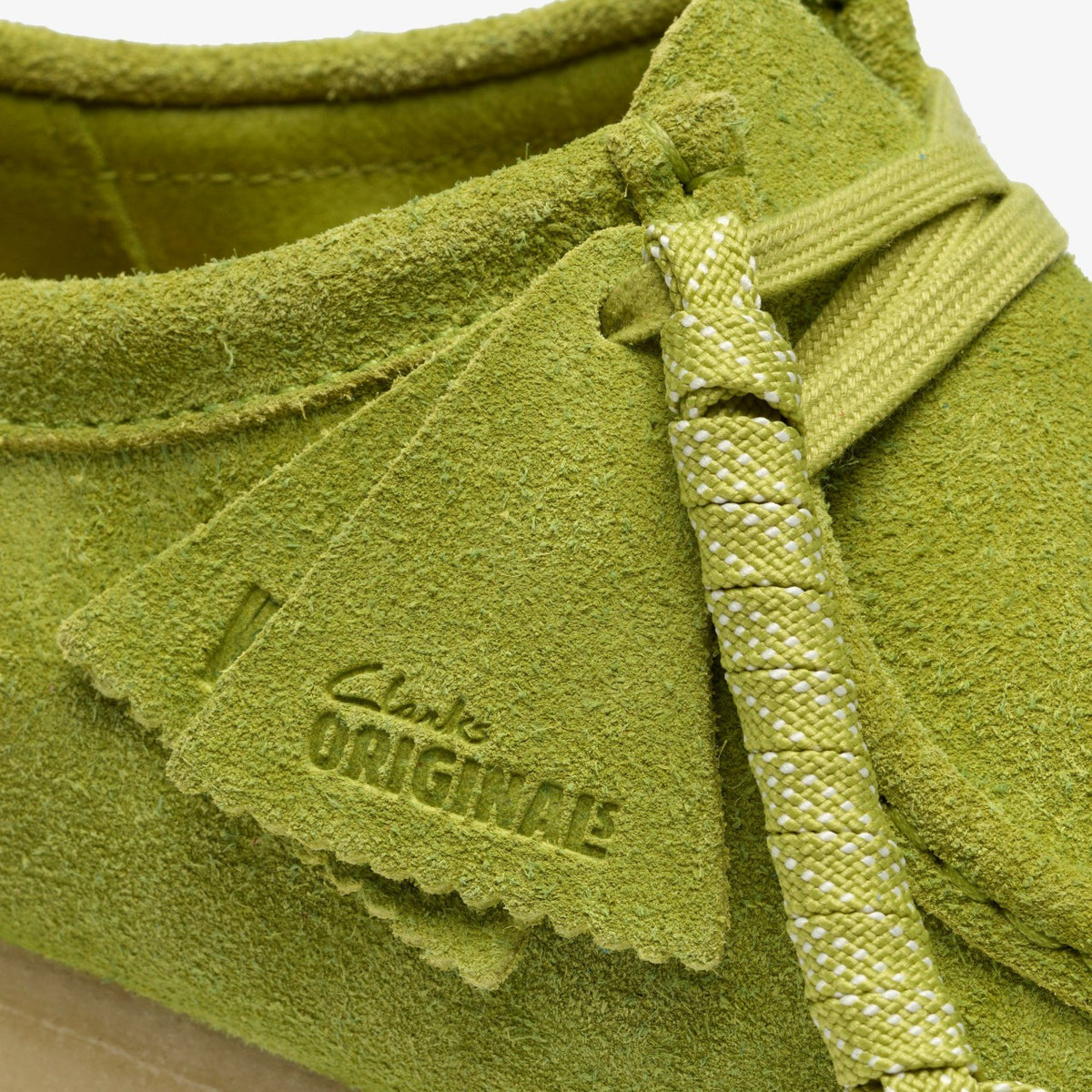 Clarks Men Wallabee Lime Suede