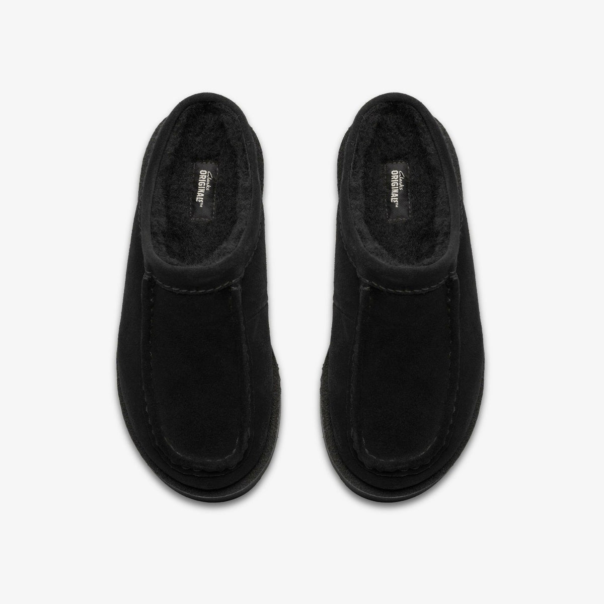 Clarks Women Meare Mule Black Suede Warmlined
