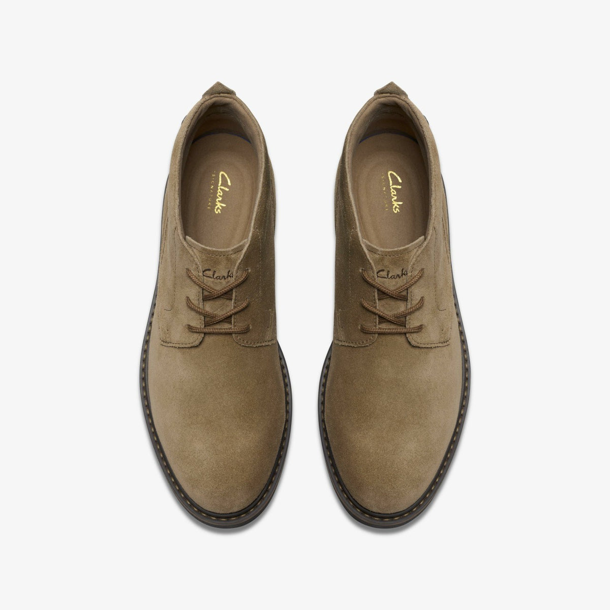 Clarks Men Newford Mid Dark Sand Suede