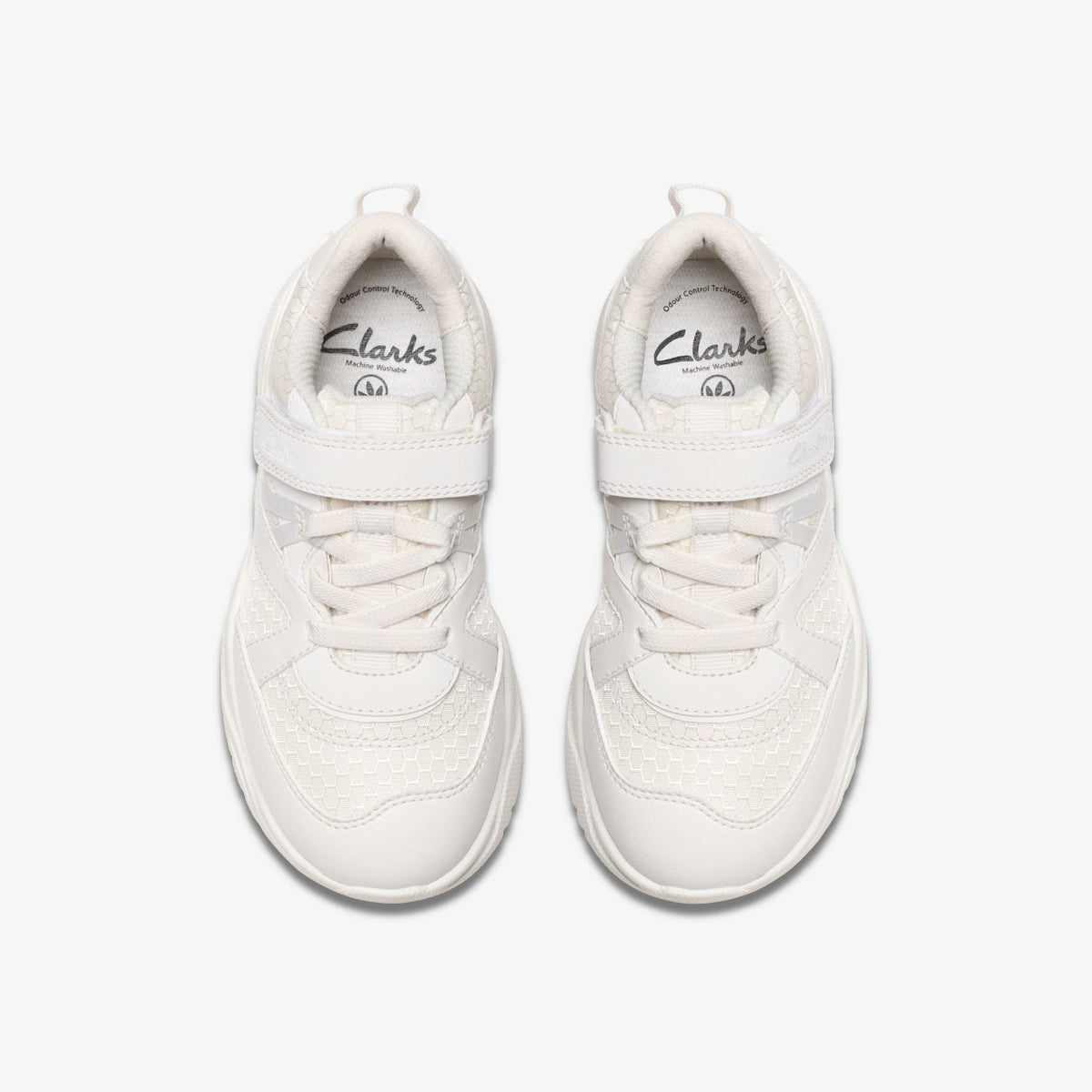 Clarks Kids Feather Pace Kid White