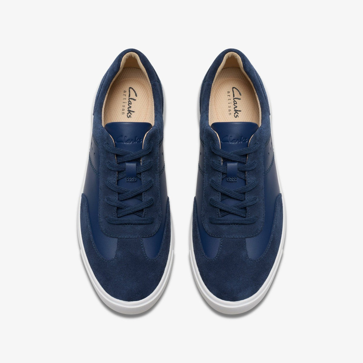 Clarks Women Makea Court Navy Leather