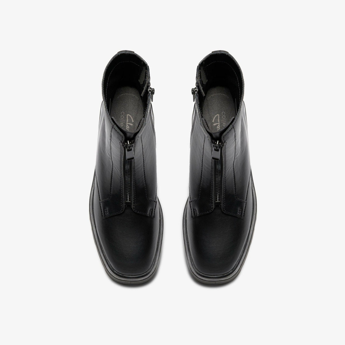 Clarks Women Lauryl Zip Black Leather