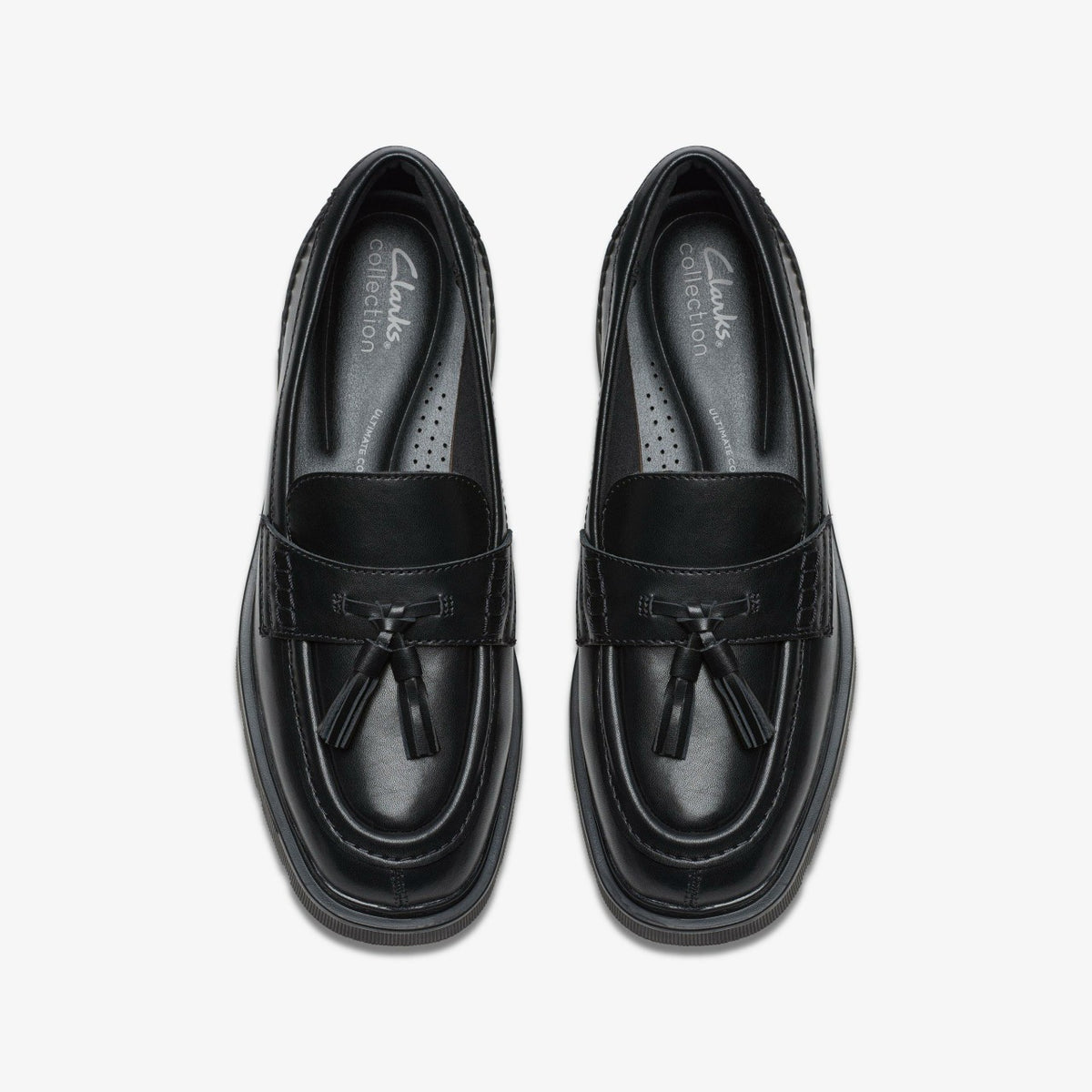 Clarks Women Lauryl Tassel Black Leather