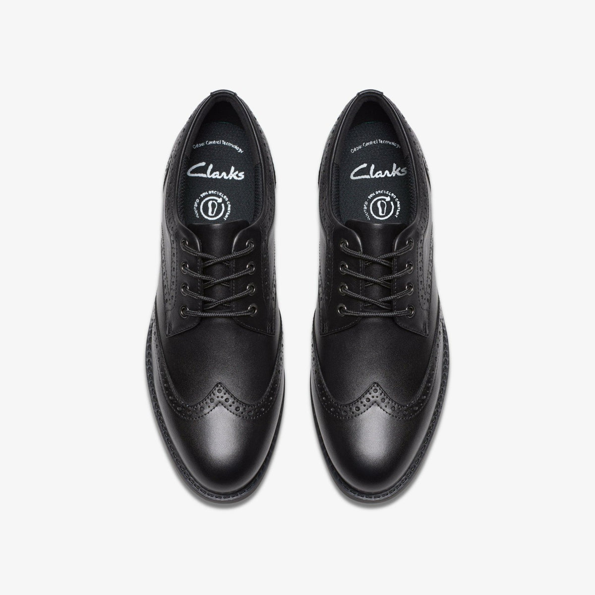 Clarks Kids Tapa Pure Youth Black Leather