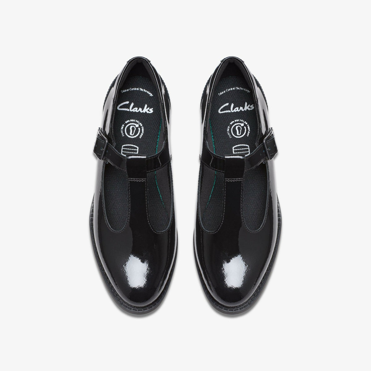 Clarks Kids Tapa Hope Youth Black Patent