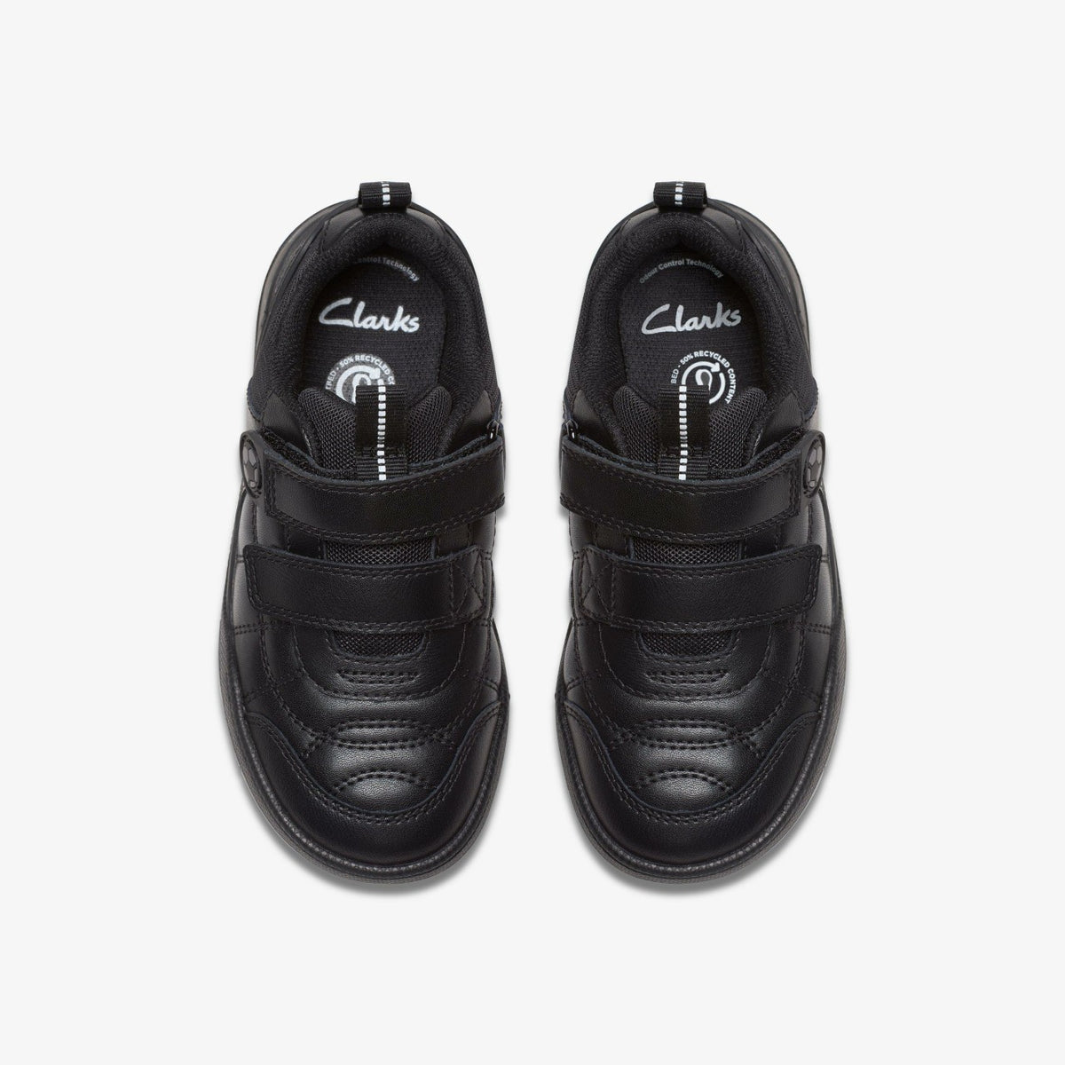 Clarks Kids Laser Cross Kid Black Leather