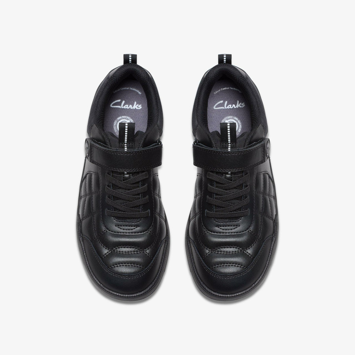 Clarks Kids Laser Cross Youth Black Leather