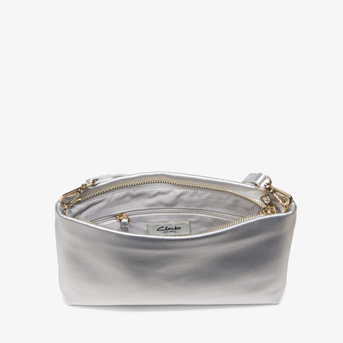 Clarks Women Pouch Bag Silver