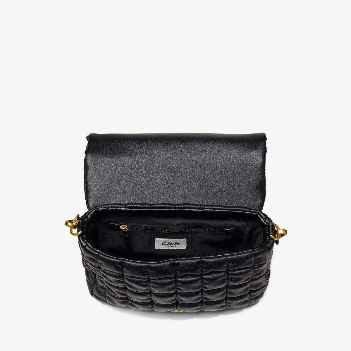 Clarks Women Quilted Cross Black