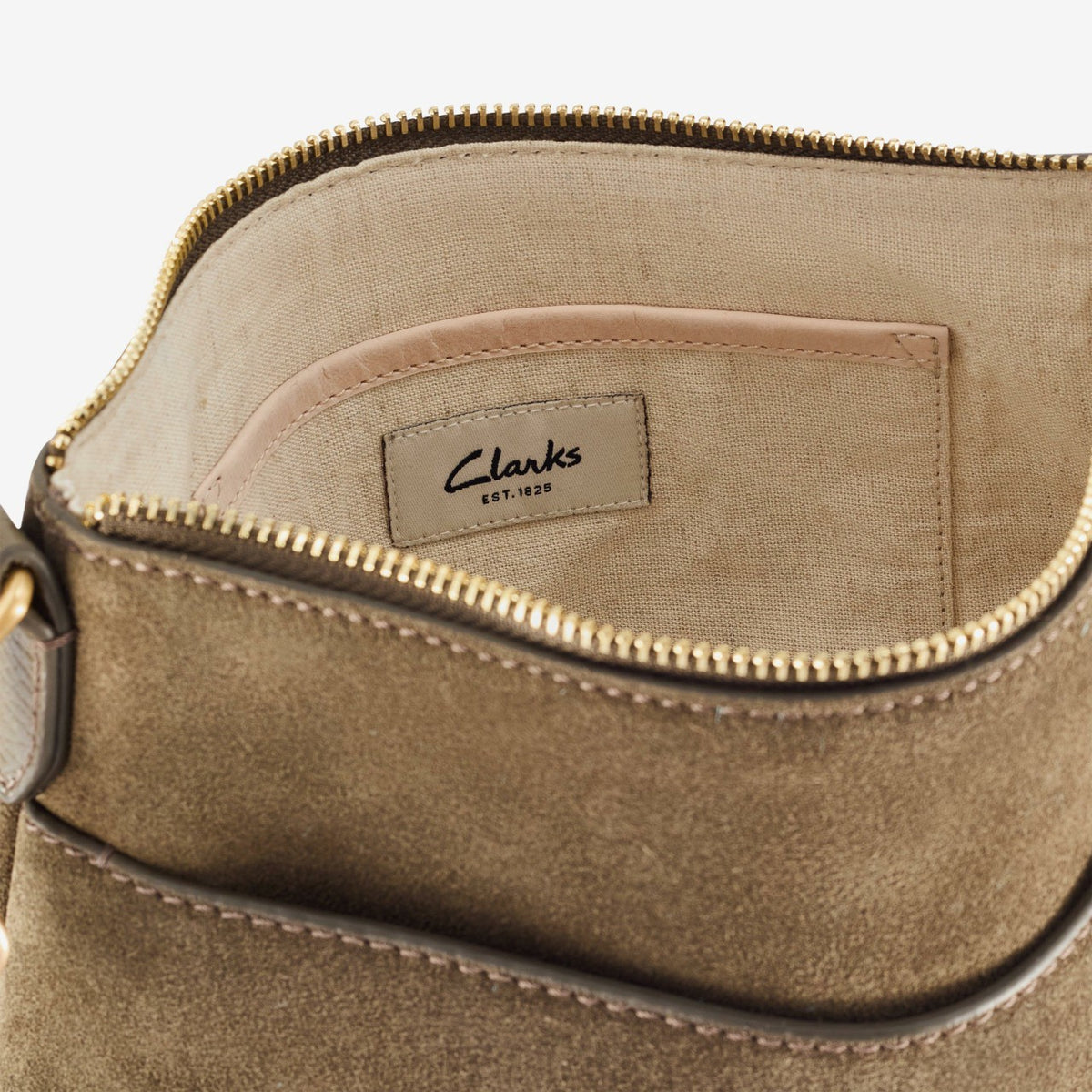 Clarks Women Willow Cross Olive Suede