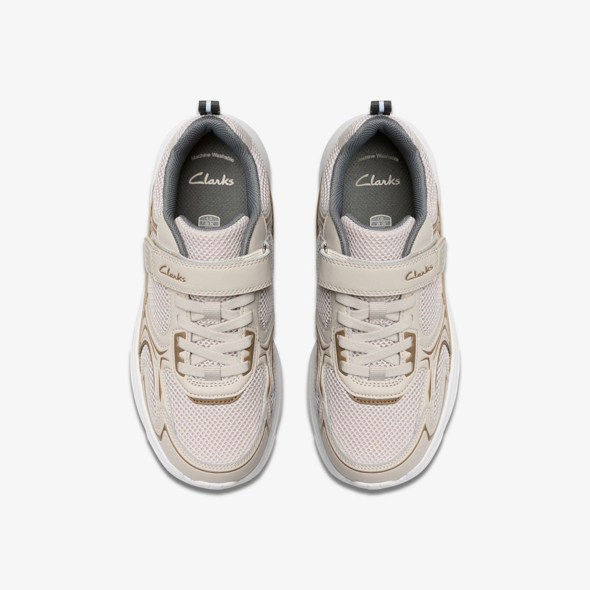 Clarks Kids Crafton Move Kid Beige Combination