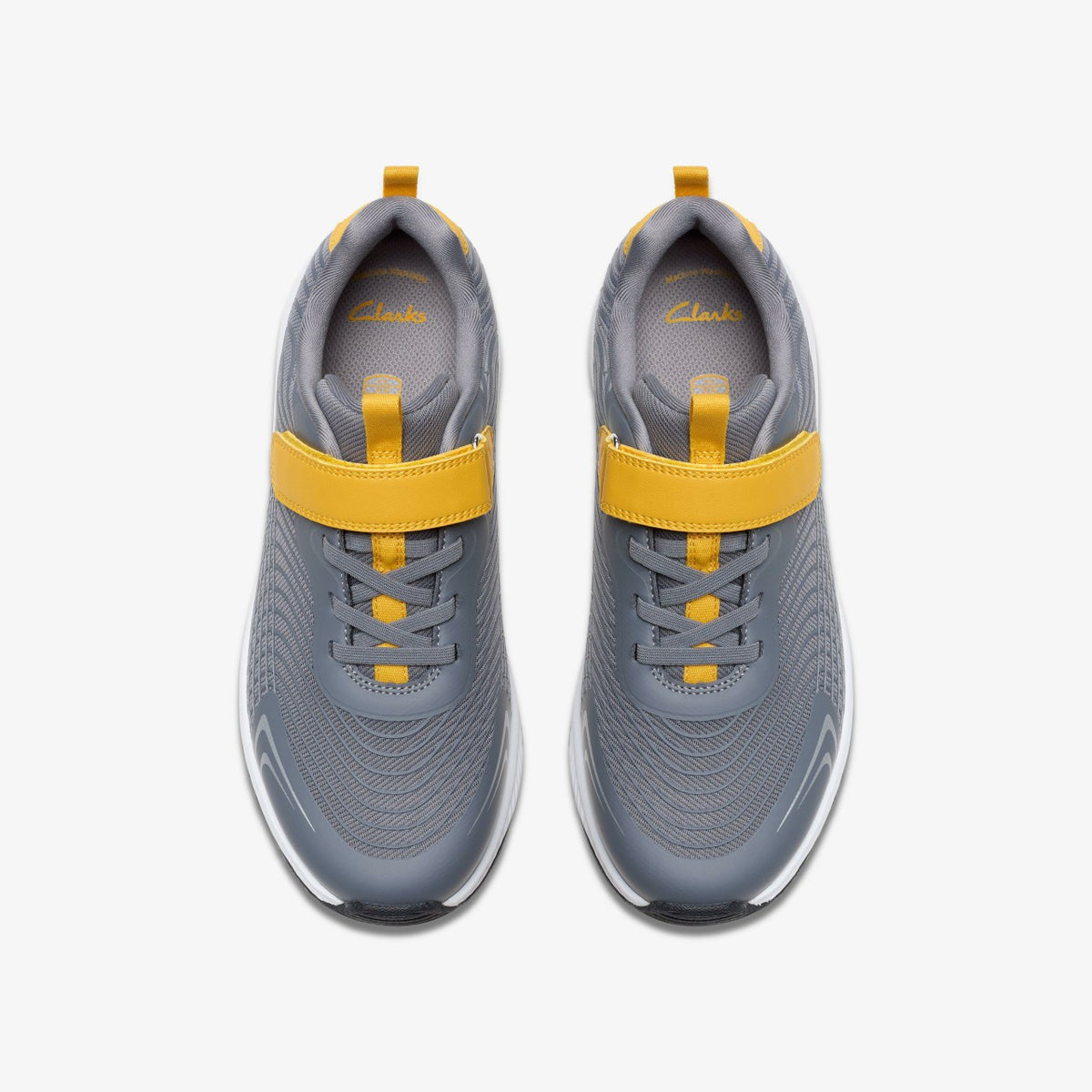 Clarks Kids Deyes Dash Youth Grey Synthetic