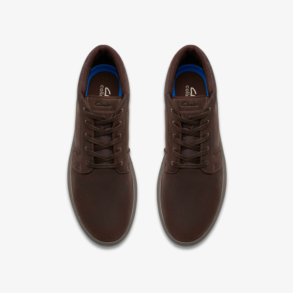 Clarks Men Brodin Mid Dark Brown Leather