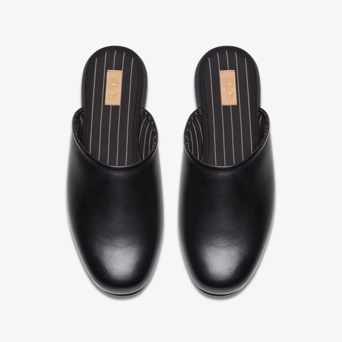 Clarks Men Harston Mule Black Leather
