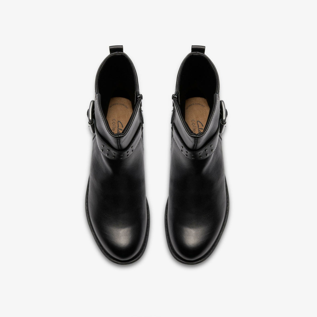 Clarks Women Hearth Buckle Black Leather