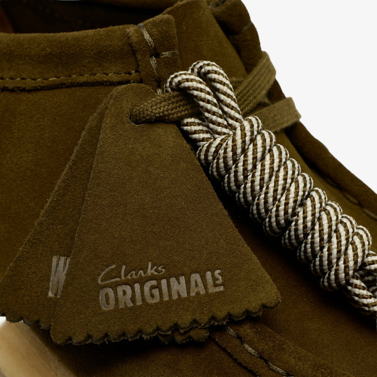 Clarks Women Wallabee Olive Suede