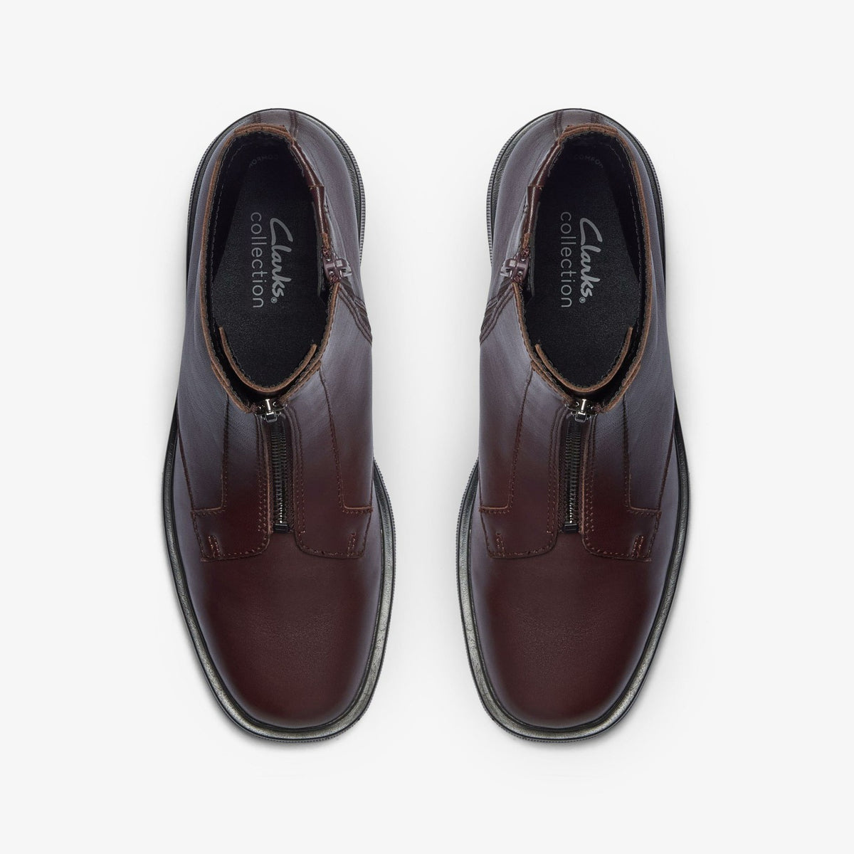 Clarks Women Lauryl Zip Merlot Leather