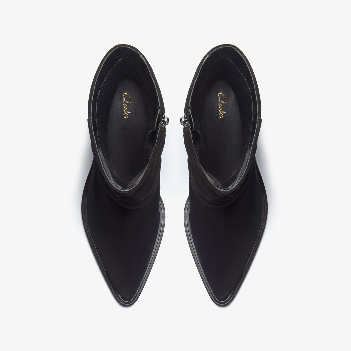 Clarks Women Jesse Mid Black Suede