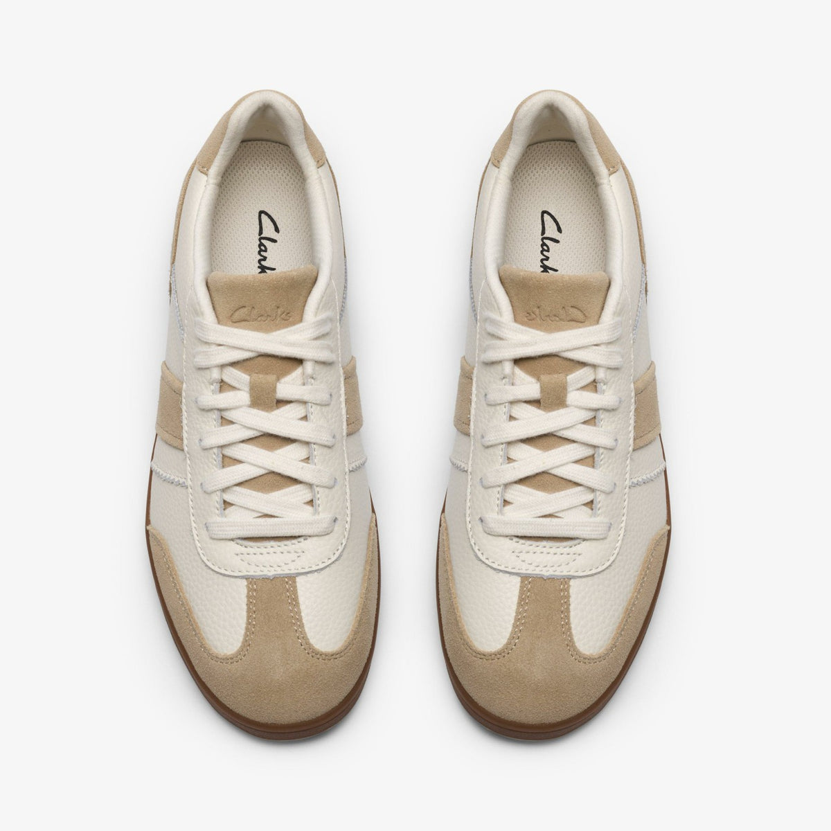Clarks Women Seco Speed White Combination Leather