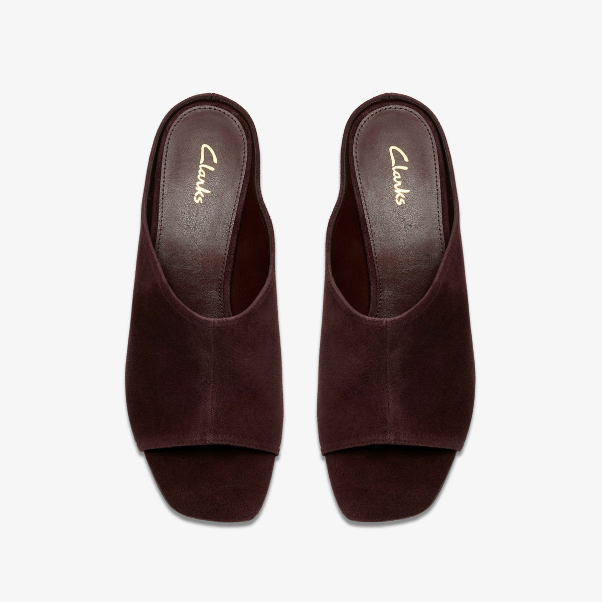 Clarks Women Siray Mule Dark Brown Suede
