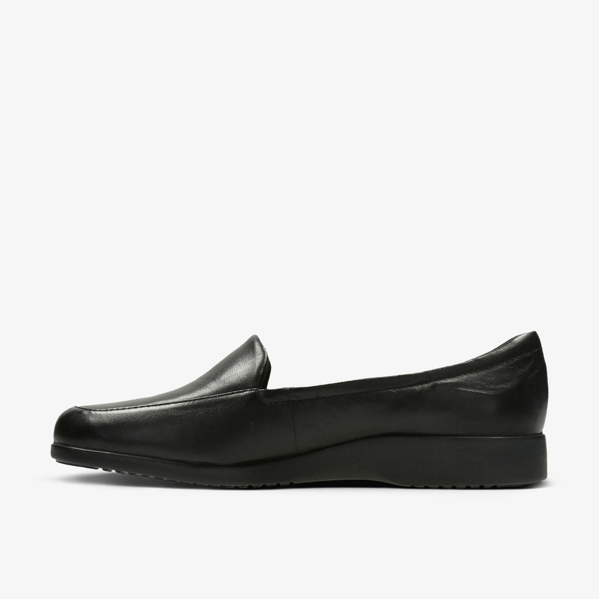 Clarks Women Georgia Loafer Black Leather