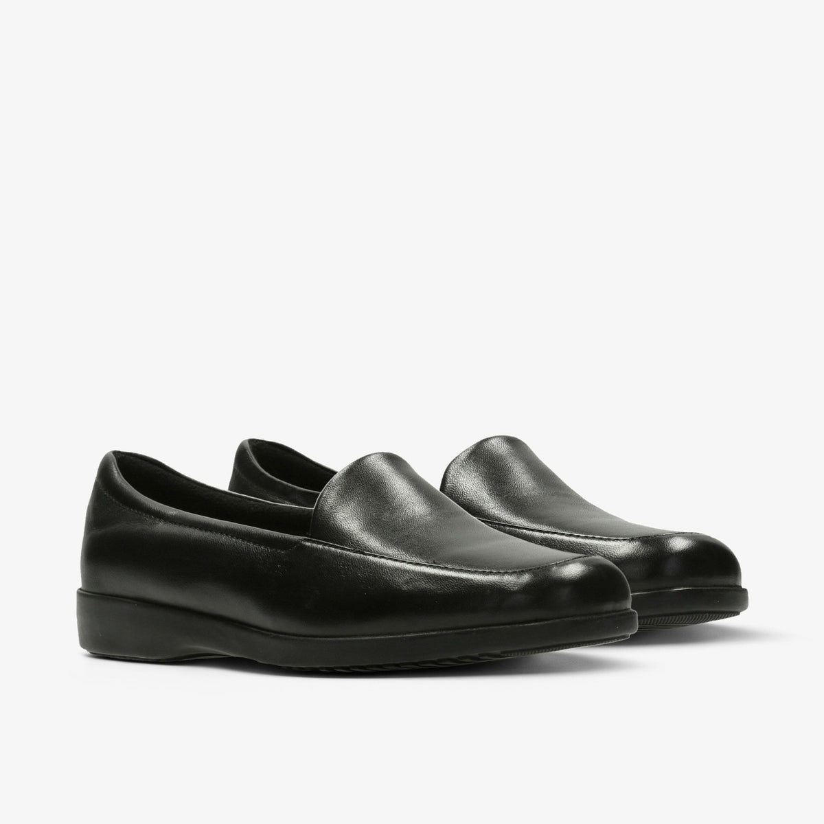 Clarks Women Georgia Loafer Black Leather