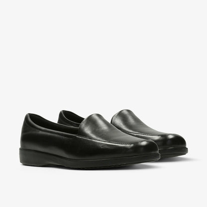 Clarks Women Georgia Loafer Black Leather