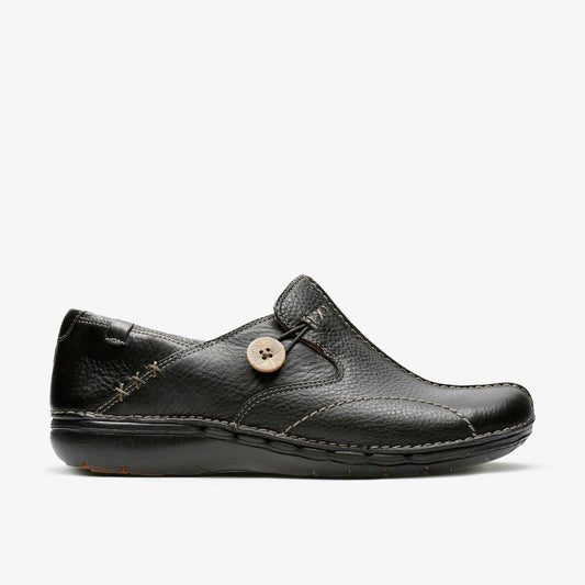 Clarks Women Un Loop Black Leather
