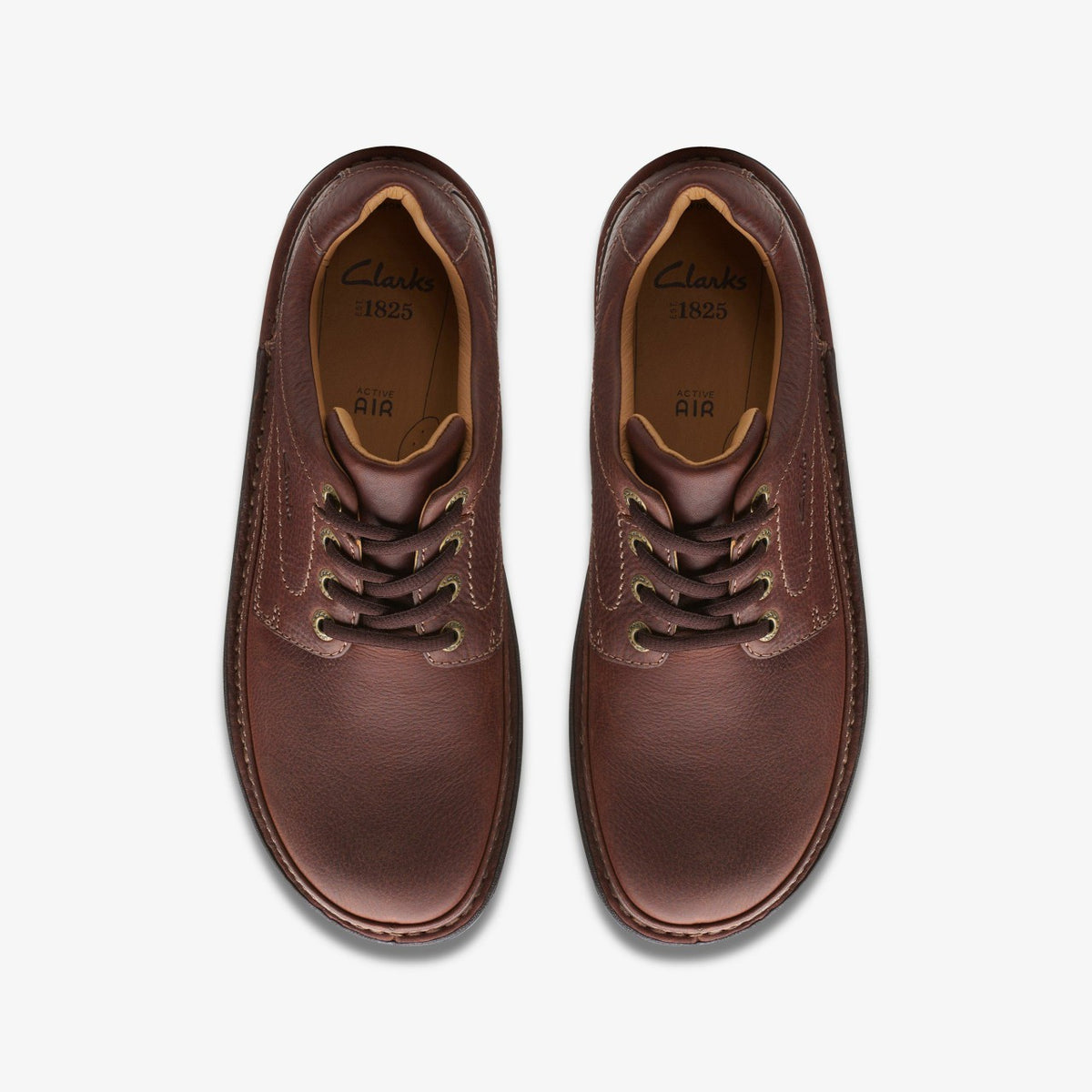 Clarks Men Nature Three Mahogany Leather