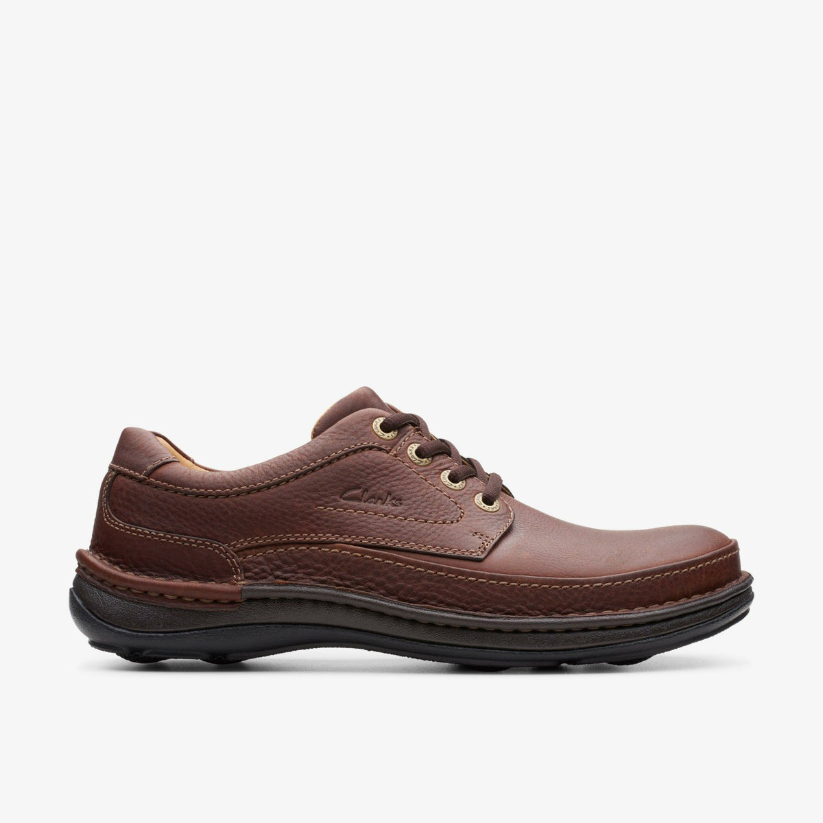 Clarks Men Nature Three Mahogany Leather