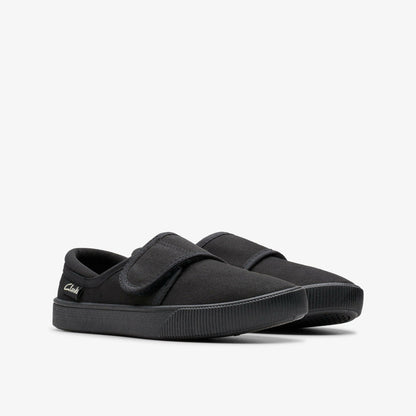Clarks Kids Hopper Run Black Fabric