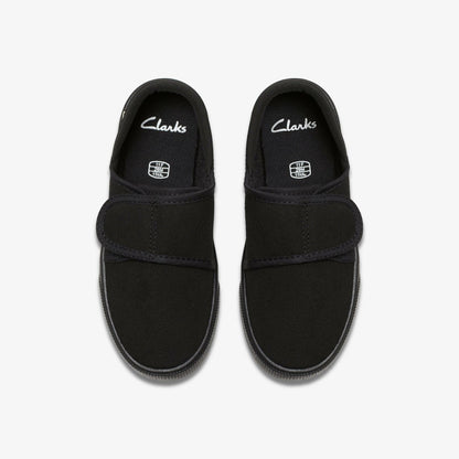 Clarks Kids Hopper Run Black Fabric