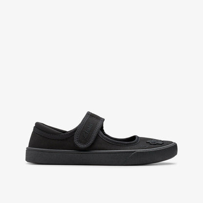 Clarks Kids Hopper Go Black Fabric
