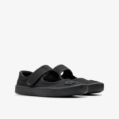 Clarks Kids Hopper Go Black Fabric