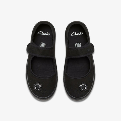 Clarks Kids Hopper Go Black Fabric