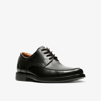 Clarks Men Un Aldric Park Black Leather