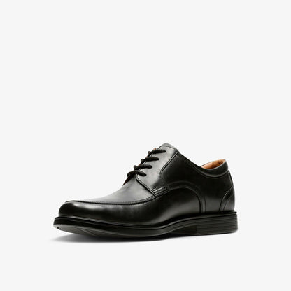 Clarks Men Un Aldric Park Black Leather