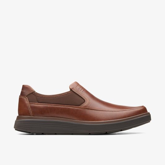 Clarks Men Un Abode Go Loafer Dark Tan Leather