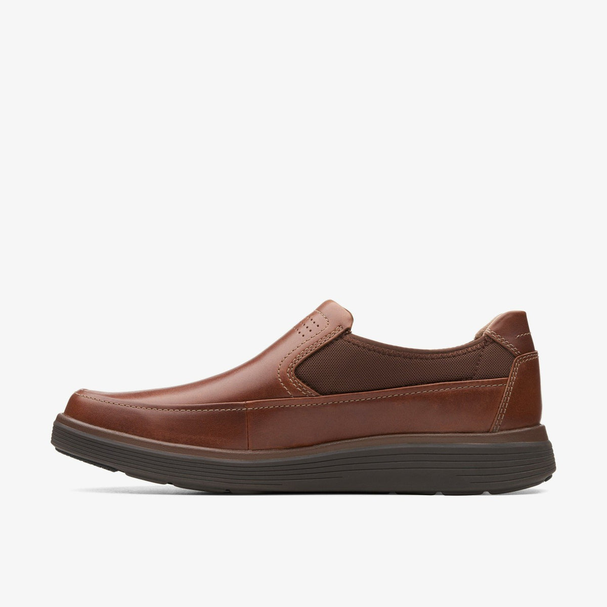 Clarks Men Un Abode Go Loafer Dark Tan Leather