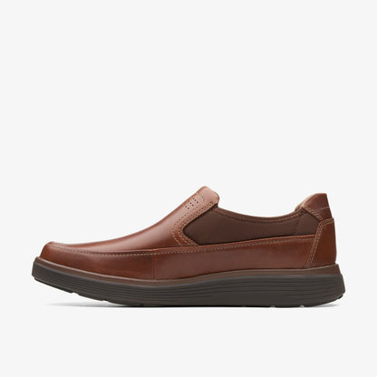 Clarks Men Un Abode Go Loafer Dark Tan Leather
