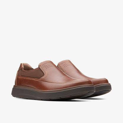Clarks Men Un Abode Go Loafer Dark Tan Leather