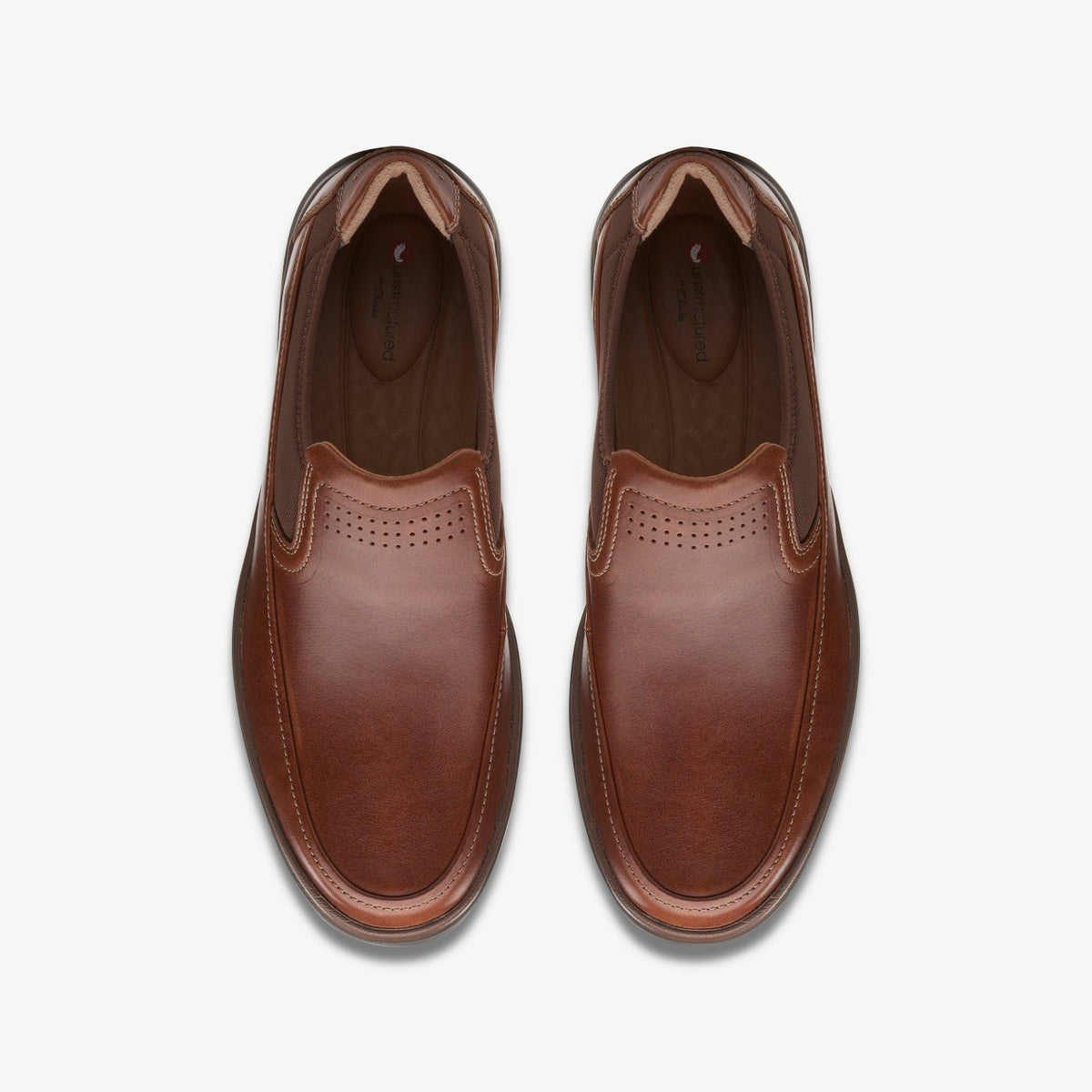 Clarks Men Un Abode Go Loafer Dark Tan Leather