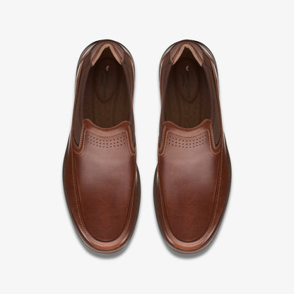 Clarks Men Un Abode Go Loafer Dark Tan Leather
