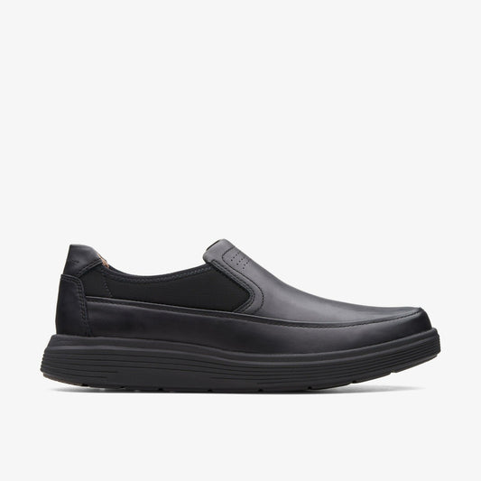 Clarks Men Un Abode Go Loafer Black Leather