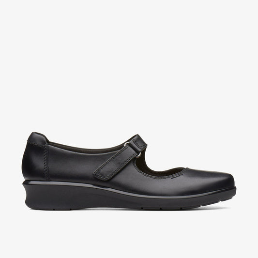 Clarks Women Hope Henley Black Leather