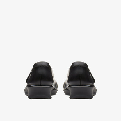 Clarks Women Hope Henley Black Leather